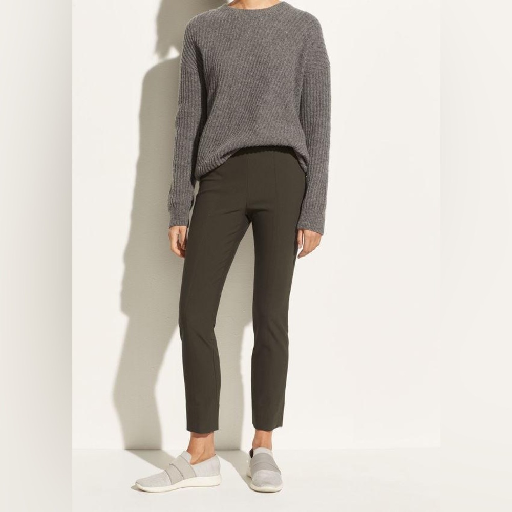 NWT Vince Stitch-Front Seam Leggings in Deep Laurel XXS
